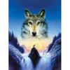 Полная квадратная круглая дрель Алмазная картина животное волк 5D Алмазная вышивка животное изображение горный хрусталь Декор для дома