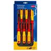 Knipex vde jeu de tournevis 6 pièces vis à fente, cruciforme phillips