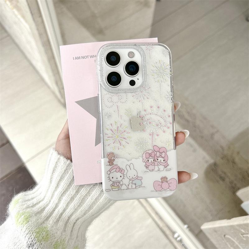 Чехол Sanrio Gilded Fireworks для iPhone 17/16 Pro Max/15/14 для женщин - Дизайн Зимнее Снежное Поле