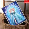 Disney Жемчужная живопись Эльза Анна Ледяной дворец Сделай сам Жемчужная живопись Искусство из драгоценных камней Жемчужная точечная живопись Картины Поделки Подарки для взрослых новичков Декор для дома