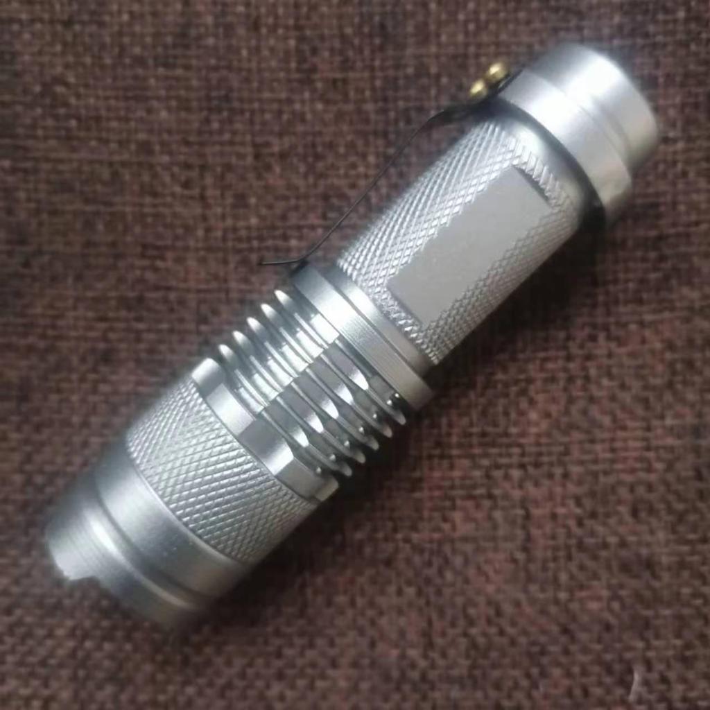 Zoom Mini SK68 Strong Light Flashlight with Pen Clip for Camping