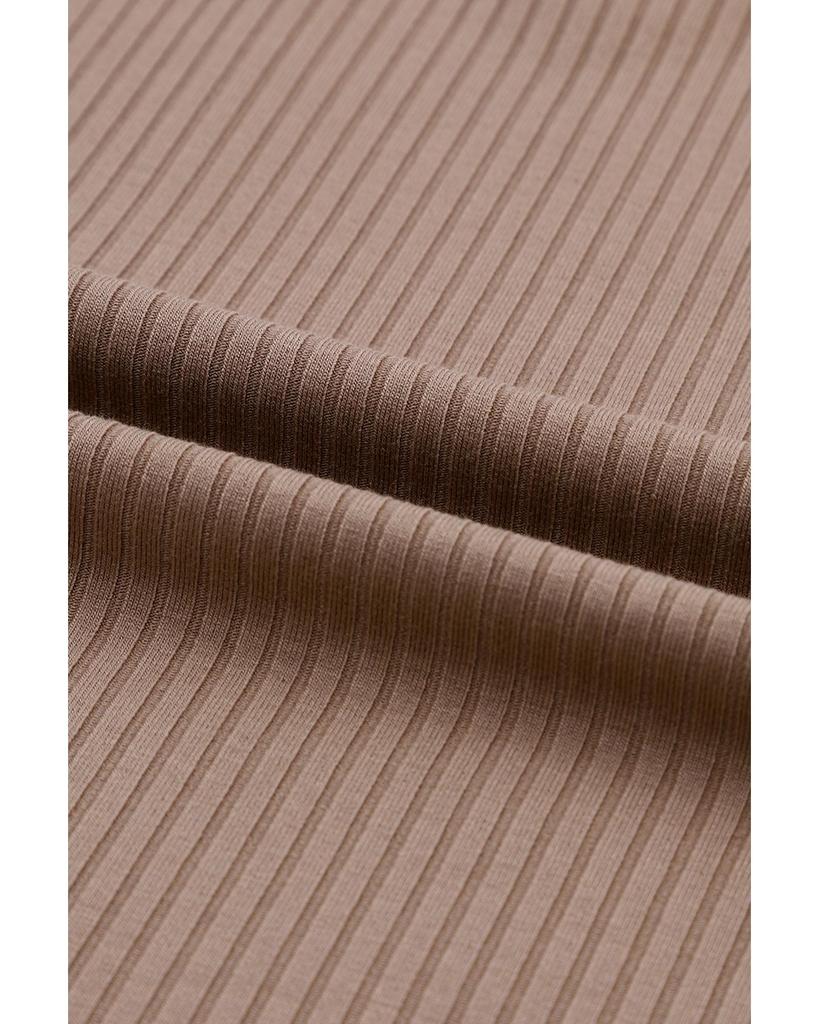 Azura Exchange Топ с V-образным вырезом и заплатками из рубчатой вязки