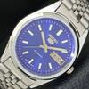 VINTAGE SEIKO 5 AUTOMATIC REFURBISHED JAPAN MENS BLUE COLOR DIAL WATCH A440637-9 Sk-a440637-1