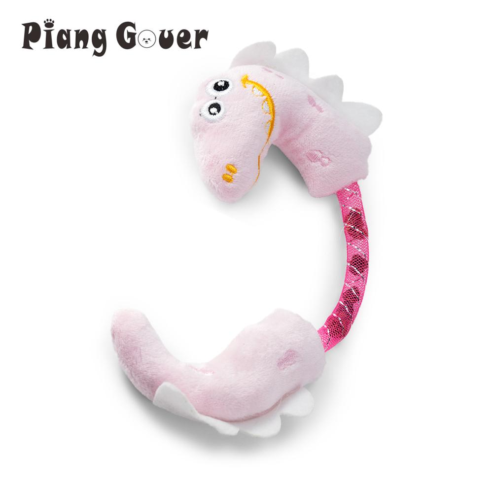 Игрушка для кошек Плюшевый динозавр Интерактивная Жевательная Пластиковая трубка Товары для домашних животных Игрушки