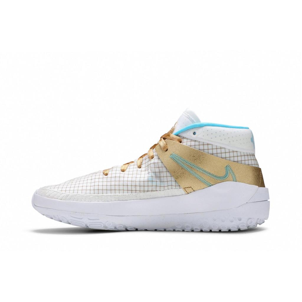 Nike KD 13 'EYBL' (Unisex) White / Baltic Blue / Summit White / Metallic Gold Basketball Shoes DA0895 102