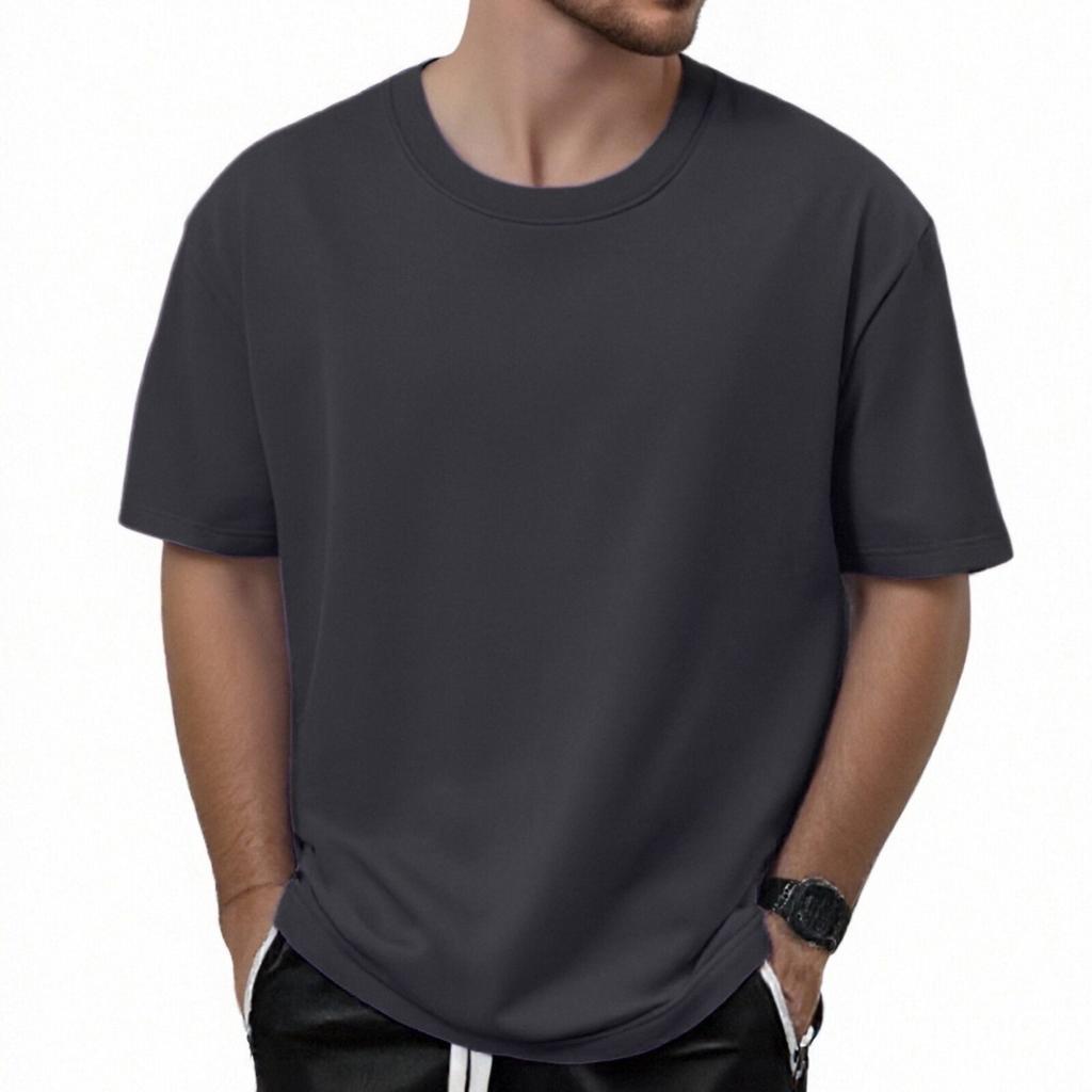 Футболка мужская 320G хлопок короткий рукав футболка мужская летняя свободная короткий рукав однотонный цвет непроницаемый хлопок