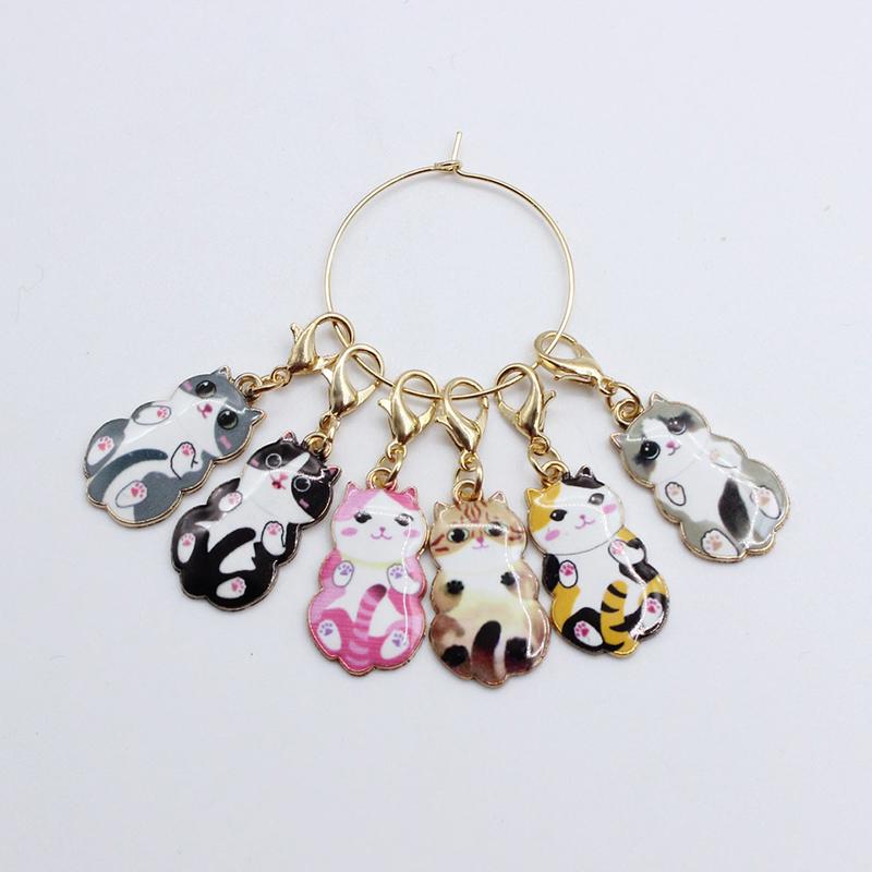 8 шт./компл. сплав многофункциональный вспомогательный маркер орнамент кошка вязание вязальные маркеры для Diy Craft маркер