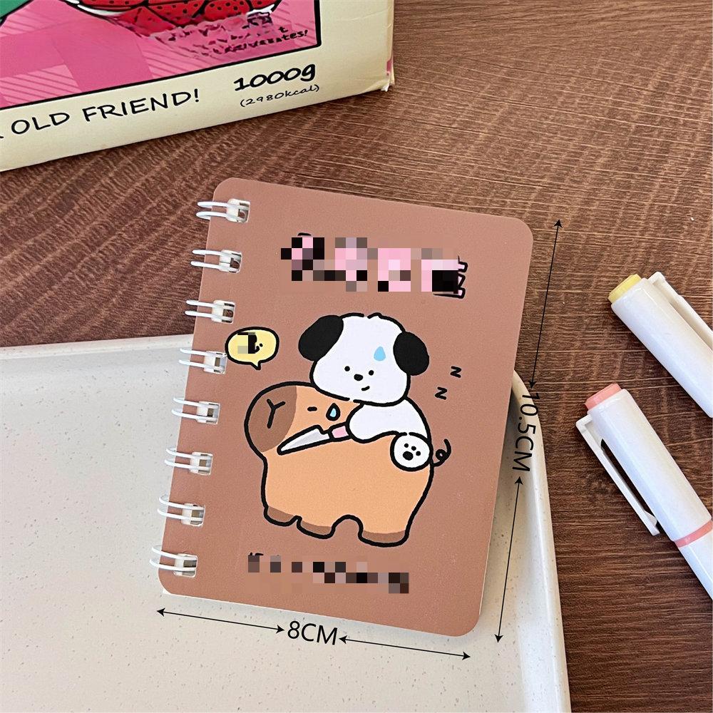 1 шт. японский милый мультяшный щенок мини-блокнот с отрывными листами студенческий портативный карманный журнал-переплет книга-планировщик блокнот детский подарок