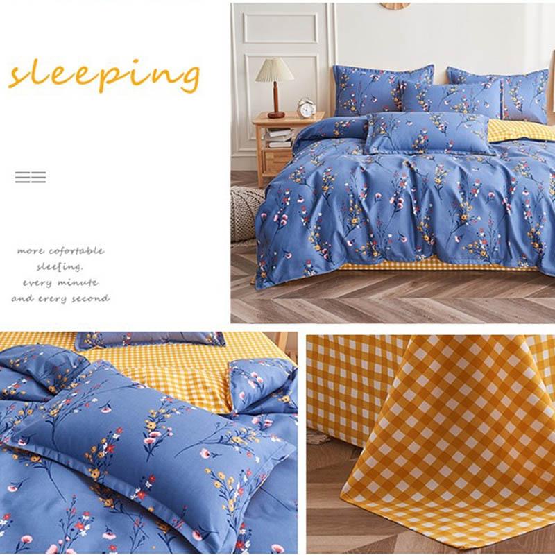 Печатная кровать, одиночные листы из четырех частей, набор домов для домашних кроватей