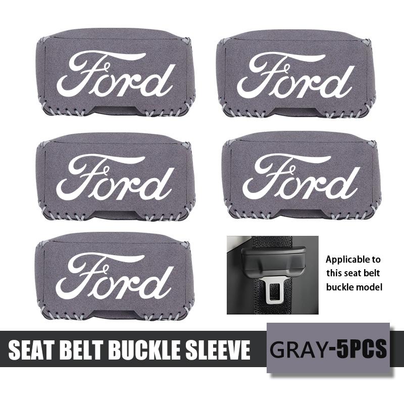 5pcs Car Seat Belt Anti Scratch Buckle Protector Cover Accessories For Ford Fiesta Ranger Mondeo Escape Ecosport Fusion Explorer