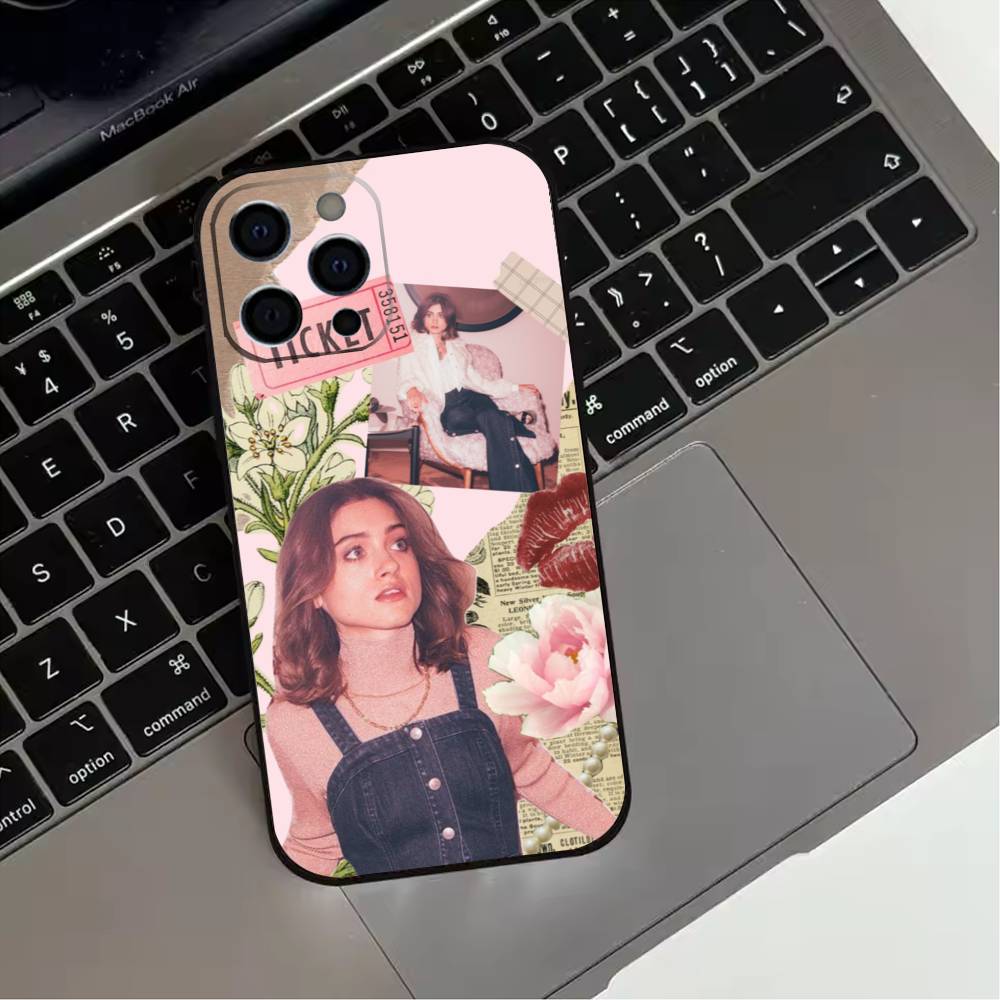Actress Natalia Dyer Phone Case For iPhone 17,16,15,14,13,12,11 Plus,Pro Max,XS,Soft Silicone Black Cover