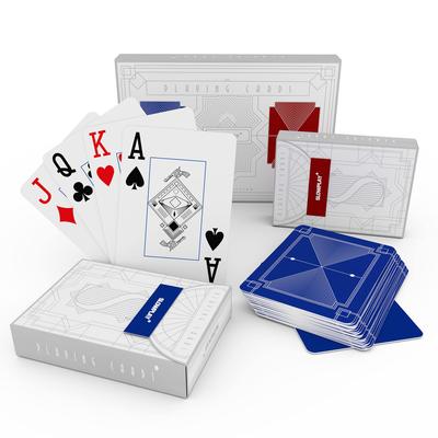 SLOWPLAY Игральные карты 2 Jumbo Poker Гибкие и водонепроницаемые и для Техасских карт, 100% пластик, Колоды, Индекс, Размер, Прочные, Моющиеся, Холдем