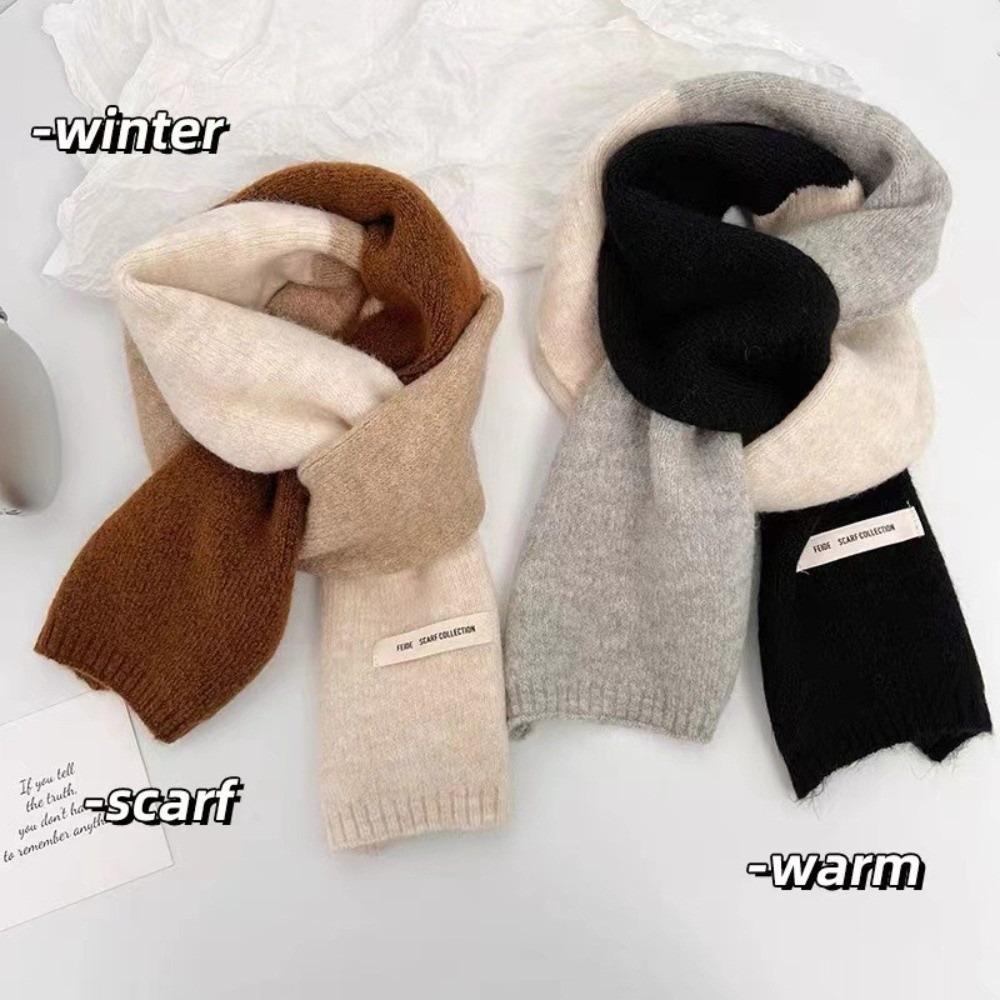 Neckwarmer Cashmere Shawl Wraps Winter Neck Scarf Temperament Patchwork Color Scarf Female/Girls