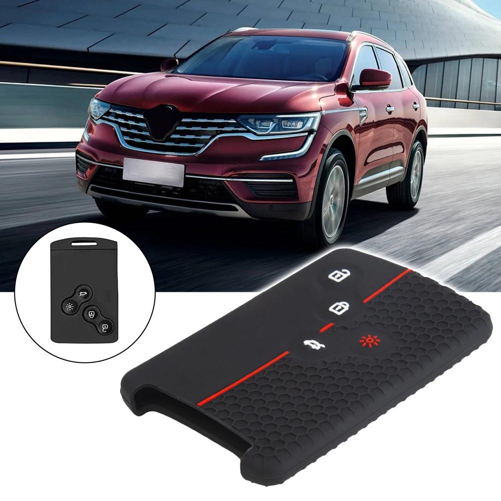 Силиконовый чехол для ключей с 4 кнопками для Renault Duster Captur Clio Logan Megane 1 2 3 Koleos Scenic Nema Fluence Zoe, аксессуар