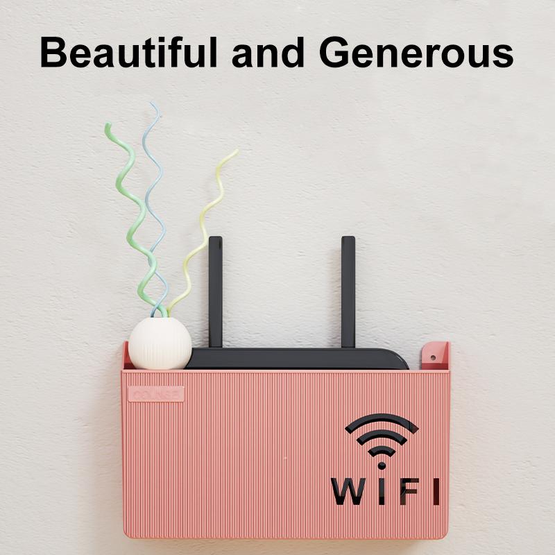 1 шт., настенный беспроводной Wi-Fi маршрутизатор, полка для хранения, настенный органайзер, кабельный кронштейн, кронштейн для питания, АБС-пластик, коробка для домашнего декора
