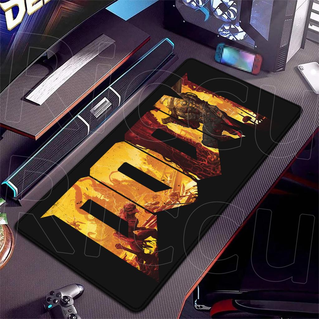 Аксессуары для ПК 400x900 мм Коврик для стола Популярные игры D-Doom Коврик для мыши Большой игровой коврик для мыши с заблокированным краем Компьютерная клавиатура Стол Коврик для стола