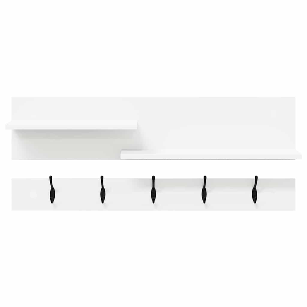 Wall mounted nightstand white 90 x 15 x 36 cm engineered wood