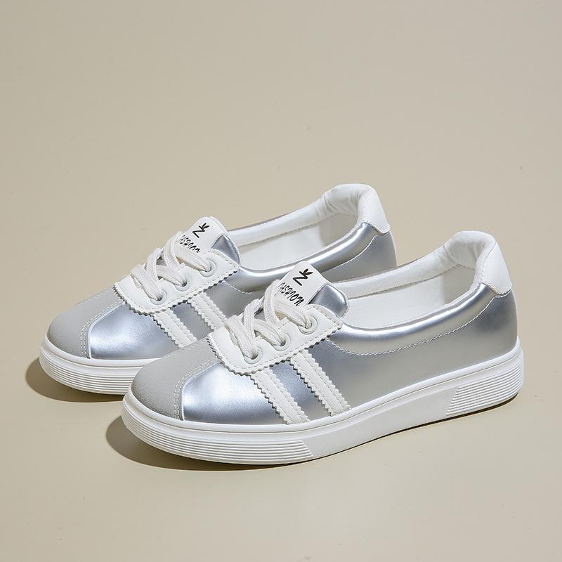 Маленькие белые туфли детские осенние новые корейская версия ins студенческие женские туфли повседневные спортивные универсальные кеды уличная съемка Q6