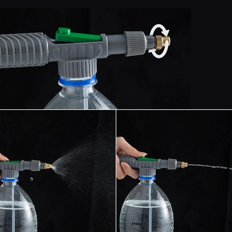 1-3pcs High Pressure Air Pump Manual Sprayer Adjustable Drink Bottle Spray Head Nozzle Garden Watering Tool Agriculture Tools