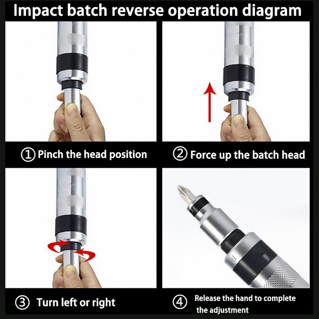 13Pcs Impact Screwdriver Set Shock Screw Driver Chisel Bits Multifunctional Screw Extractor Remover Repair Set Repair Tools