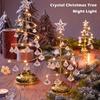 Crystal Christmas Tree Night Light Christmas Gift Ornament Table Lamp Crystal Desk Decor Light Bedroom Living Room Christmas Lights