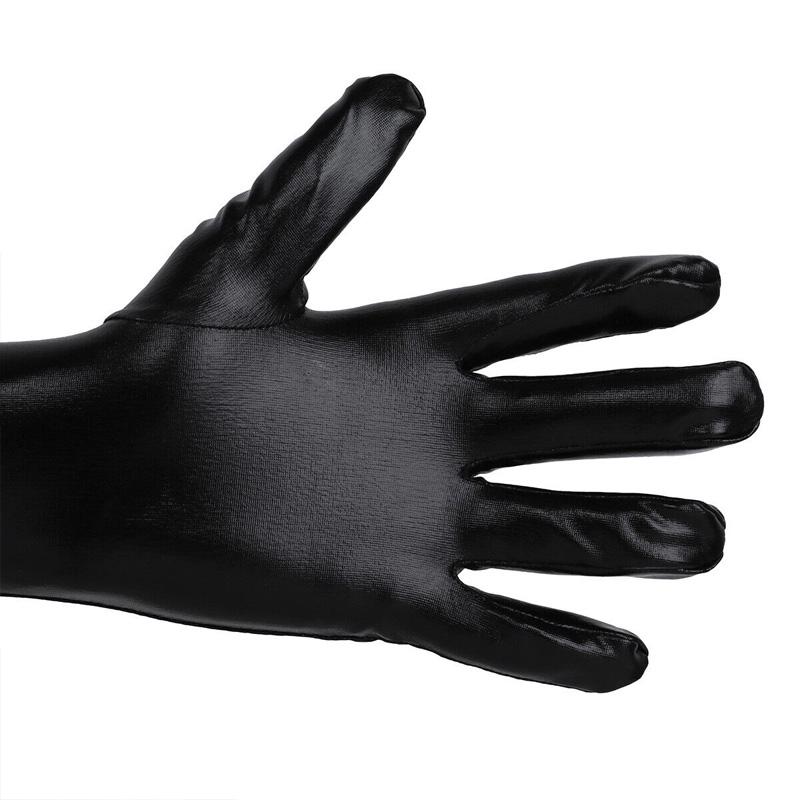 1Pair Women Gloves Leather Mittens Arm Length Opera Wet Look Evening Dress Cosplay