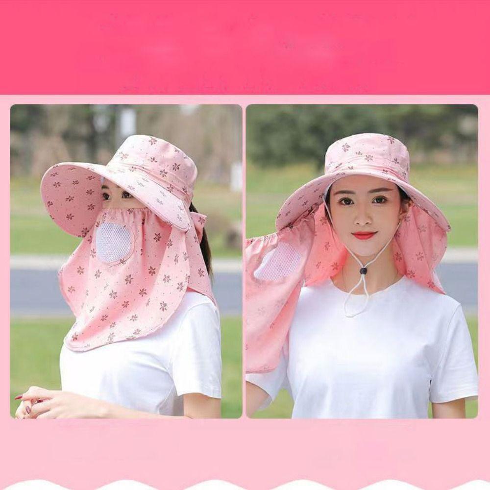 Ear Flap Women Hats UV Protection Sunscreen Cap Outdoor Sun Hat Women
