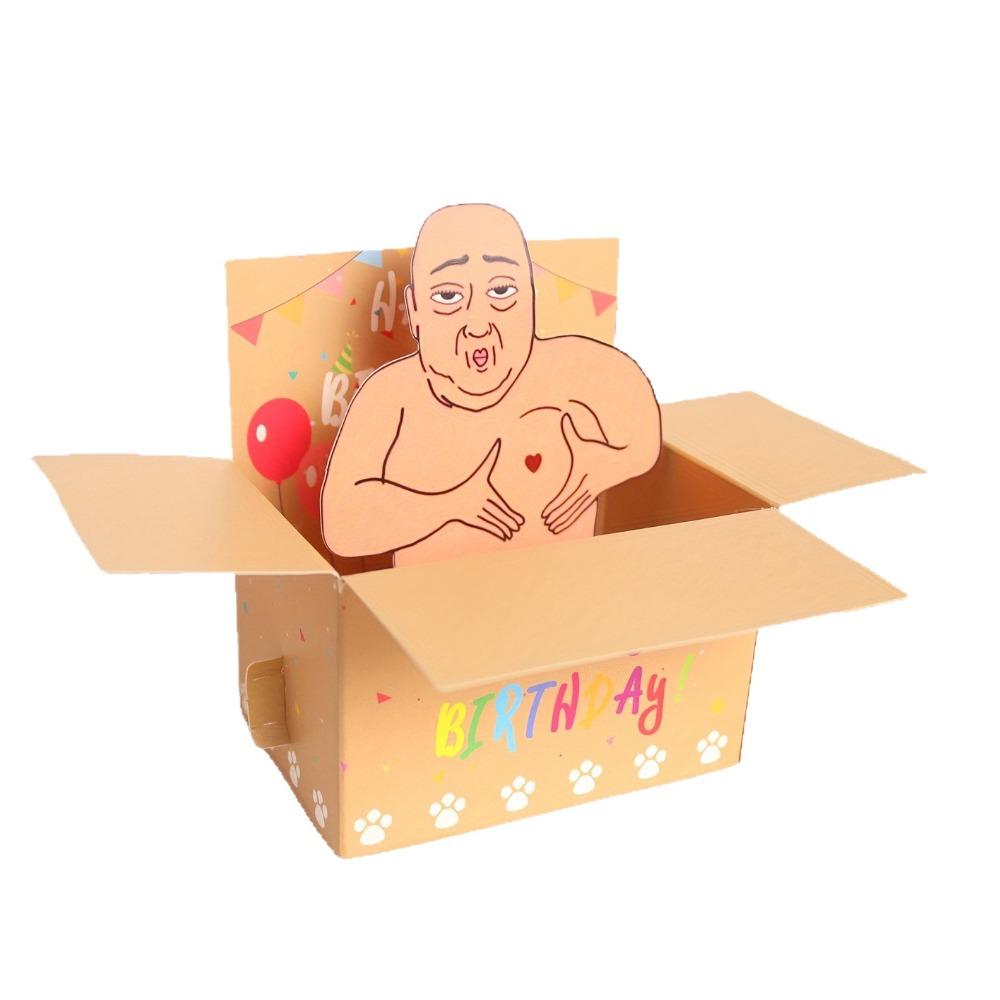 Funny 3D Birthday Greeting Card Humorous Character Happy Birthday Card Wedding Decor