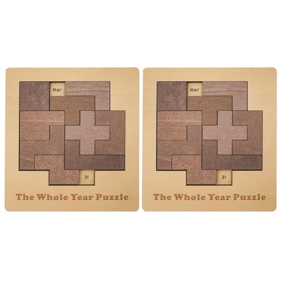 Ежедневный календарь-пазл Деревянная игрушка-пазл 365 дат Ежедневный пазл-вызов