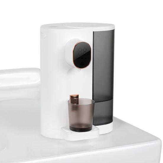 Автоматический дозатор ополаскивателя для полости рта со светодиодным дисплеем, 4 уровня дозирования, 20,3 жидких унций, 600 мл, перезаряжаемый через USB, настенный дозатор для ополаскивателя для полости рта в ванной комнате, крепление на столешницу