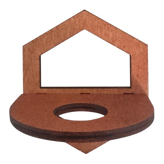 Настенный держатель для тилландсии, деревянная геометрическая подставка для тилландсии, деревенский настенный плантатор для декора дома, гостиной, спальни