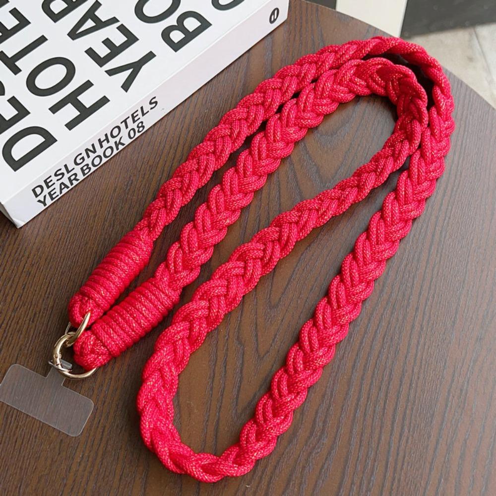 Macrame Woven Phone Lanyard Clear TPU Connector Neck Phone Strap Phone Keychain Strap for Phones