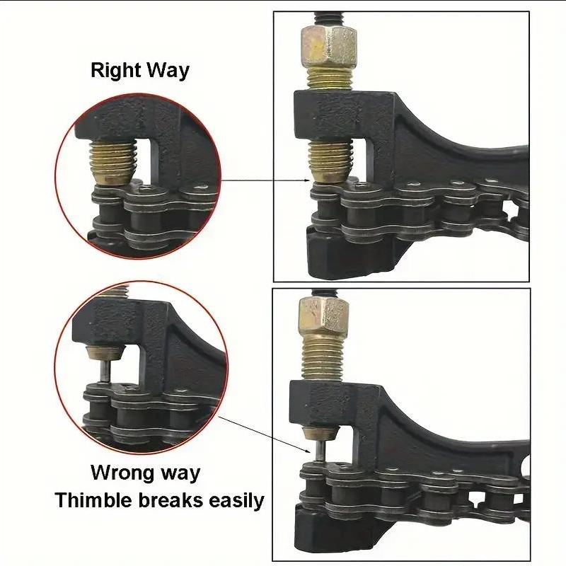 Versatile Chain Breaker All-Terrain Vehicle Universal Chain Breaker Tool Durable Steel 420-530 Chain Easy DIY Repair Motorcycle