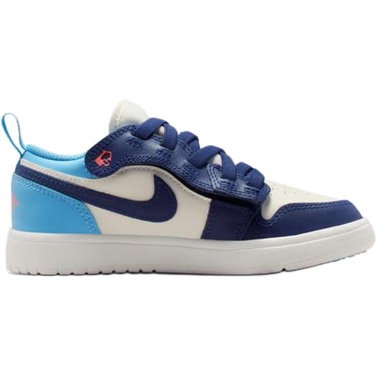 Jordan Air Jordan 1 Low top Basketball Shoes White Blue Children Aged 3 7 Years Old DR9748-149