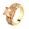 Jianjie Cross-Border Jewelry: Multicolor Inlaid Square Zircon Ring