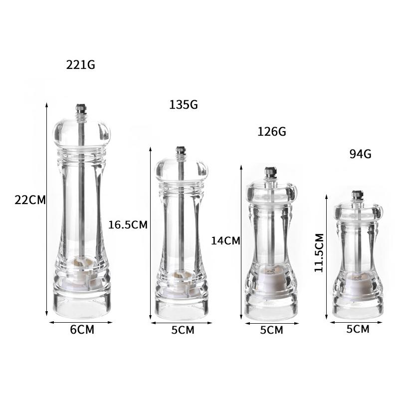 1 шт. акриловая прозрачная мельница для перца, ручная мельница для специй, морской соли