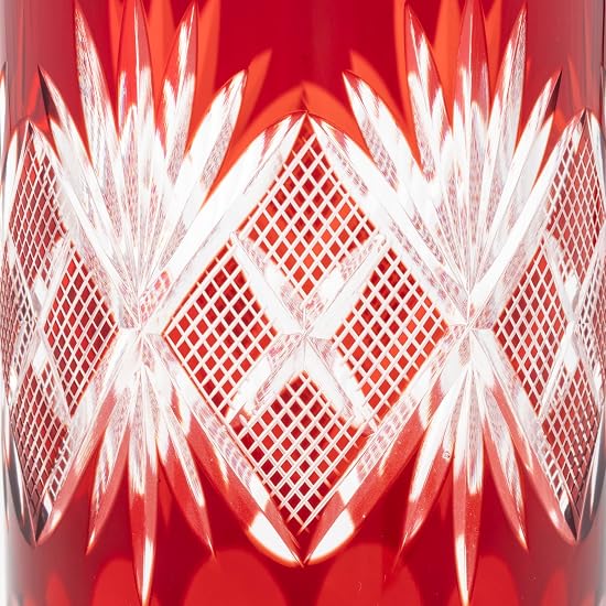 [Authentic] Tajima Glass "Edo Kiriko" Tumbler Glass, Diameter approx. 6cm x Height 11cm, Capacity ap
