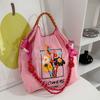 Embroidered Shopping Bag Portable Shoulder Bag Kawaii Oxford Bag  Girl