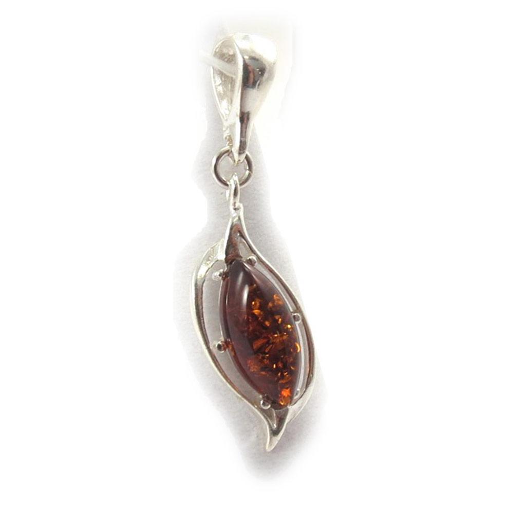 Les Trésors De Lily [J9623] - Amber 'Inspiration' Silver Pendant