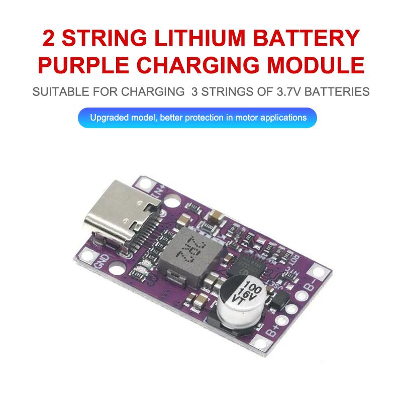 1 шт. Плата усиления литиевой батареи 2S 3S Type-C USB Модуль зарядки BMS С балансировкой Быстрая зарядка QC Для DIY Зарядного устройства Печатная плата