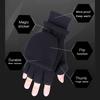 Double Layer Warm Thickened Non-slip Touch Screen Half Finger Cycling Ski Snowboard Fishing Gloves