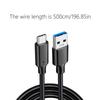 20см-500см USB 3.2 на Type C Кабель для зарядки Синхронизирующий кабель Силовой провод Скорость передачи 10 Гбит/с PD60W 3A Быстрая зарядка
