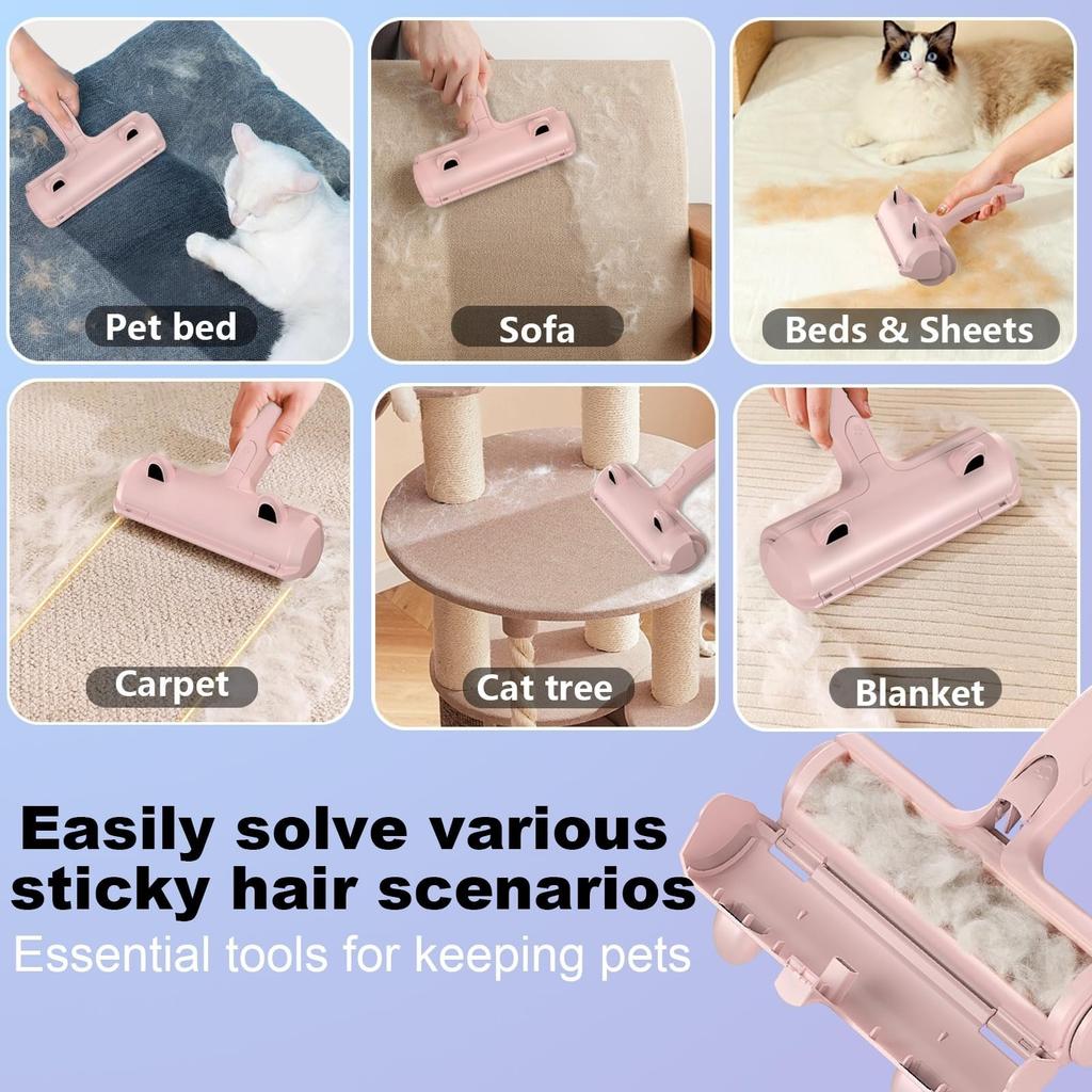 ODM Custom Logo Color Reusable Cat Dog Pet Fuzz Fur Lint Cleaner Roller Hair Remover Removal Tool for Furniture Couch Carpet