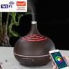 WiFi Wood Grain Aroma Diffuser, 400ML Air Atomizing Humidifier