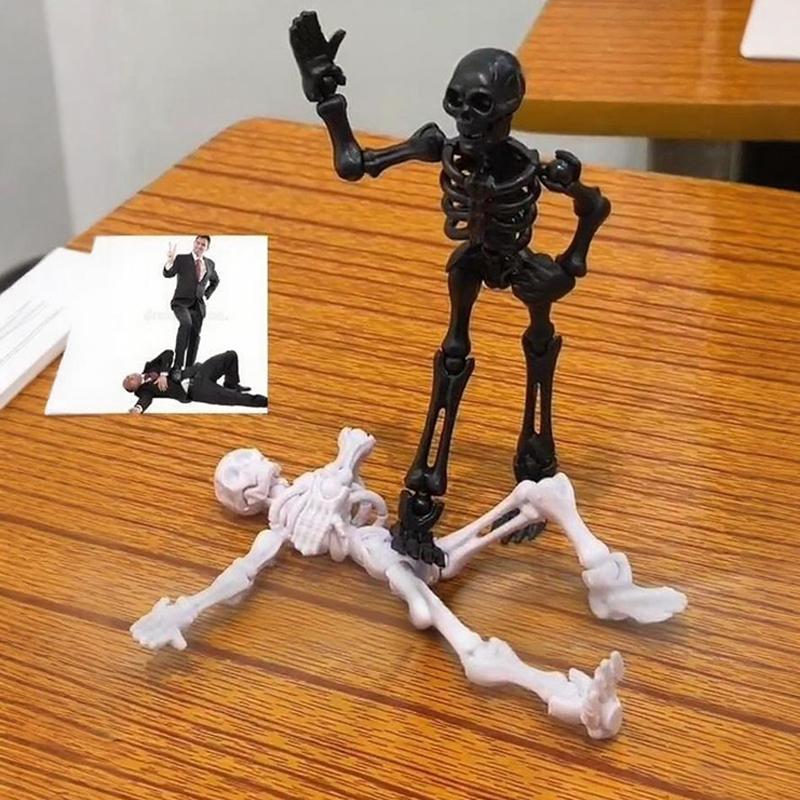 Многосуставной Подвижный Робот-Меняющий Форму 3D Печатный Скелет Манекен Макет Счастливый 13 Фигурки Настольное Украшение Хэллоуин Декор