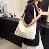 Bucket Bag Pleated Underarm Bag Women'S Simple Texture Bag Versatile Commuter Large Capacity Messenger Tote Bag Women