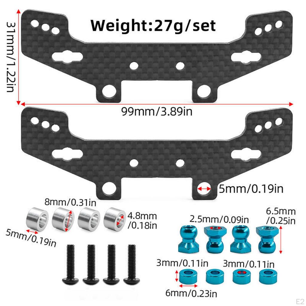 2 штуки Башня амортизатора для радиоуправляемой машины 1/10 Прямая замена Профессиональная Легкая Простая в установке