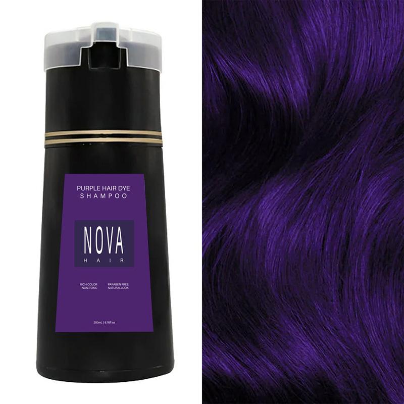 Fluffy Oil Control Hair Dyeing Shampoo Hair Instant Dye 3-in-1 Shampoo Men Women Hair Care Products Nourish Hair Shampoo 200ml