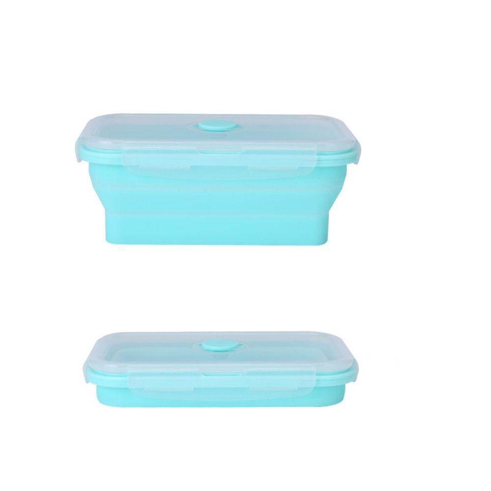 Складной силиконовый пищевой контейнер с крышкой, прямоугольный контейнер для хранения продуктов, ланч-бокс, холодильник