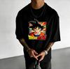 Новая аниме-футболка Dragon Ball с принтом Goku, с круглым вырезом, с короткими рукавами, летняя 2026, мужская, свободная, дышащая, спортивная, хлопковая